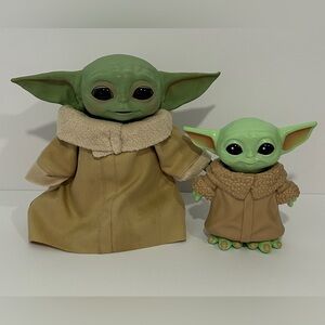 Hasbro Star Wars Mandalorian Child Electronic 7.5" & Bop It Grogu Baby Yoda 5"